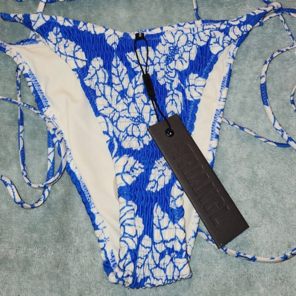 Blue Floral Bikini Bottom